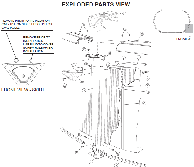 18' x 34' Oval 52" Embassy Royal Sands Parts Reorder